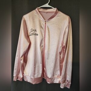 No Brand Jacket, Women's size Large Pink Satin 1950's “Pink Ladies” Jacket